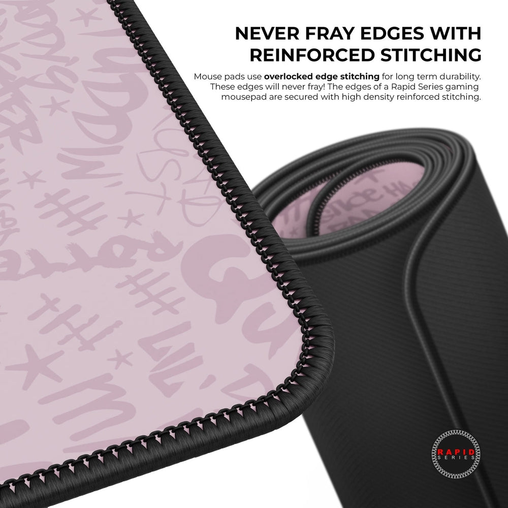 Cybeart | Harley Quinn Gaming Desk Mat | Waterproof, Never Slip Base, Stitched Edges, Esports Grade