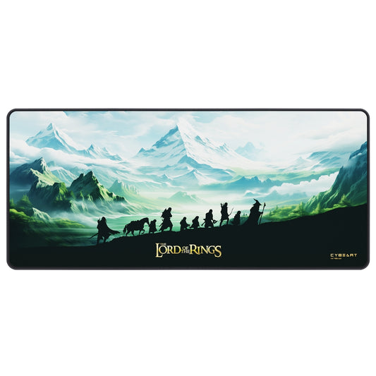 Cybeart | Lord of The Rings Gaming Desk Mat | Waterproof, Never Slip Base, Stitched Edges, Esports Grade