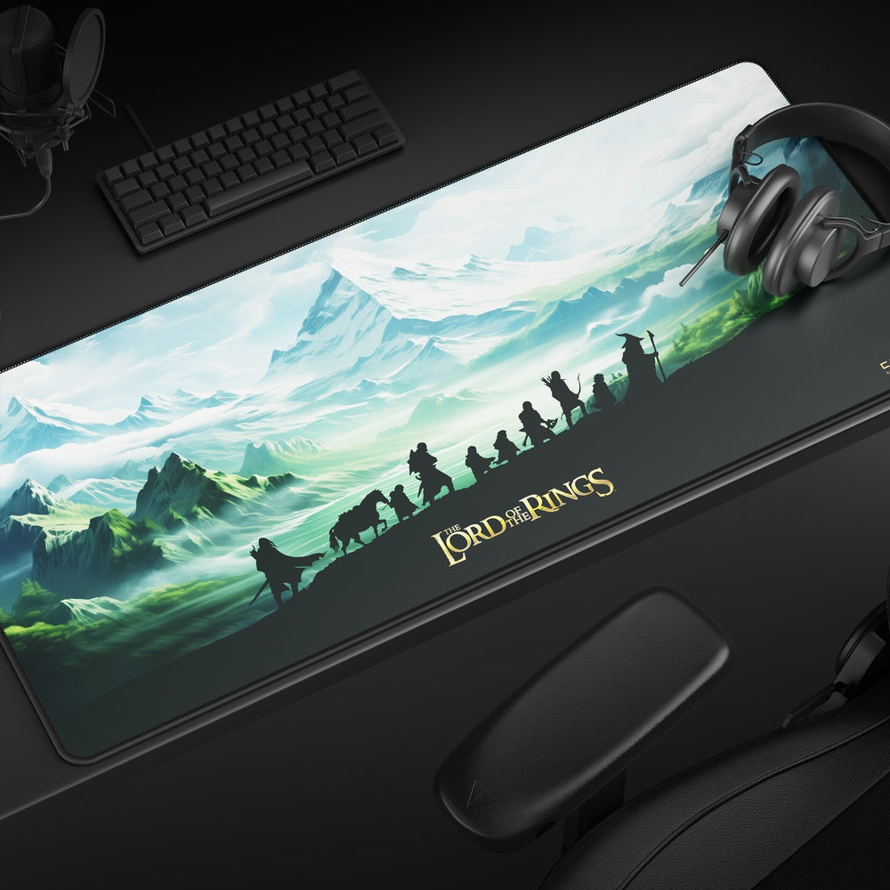 Cybeart | Lord of The Rings Gaming Desk Mat | Waterproof, Never Slip Base, Stitched Edges, Esports Grade