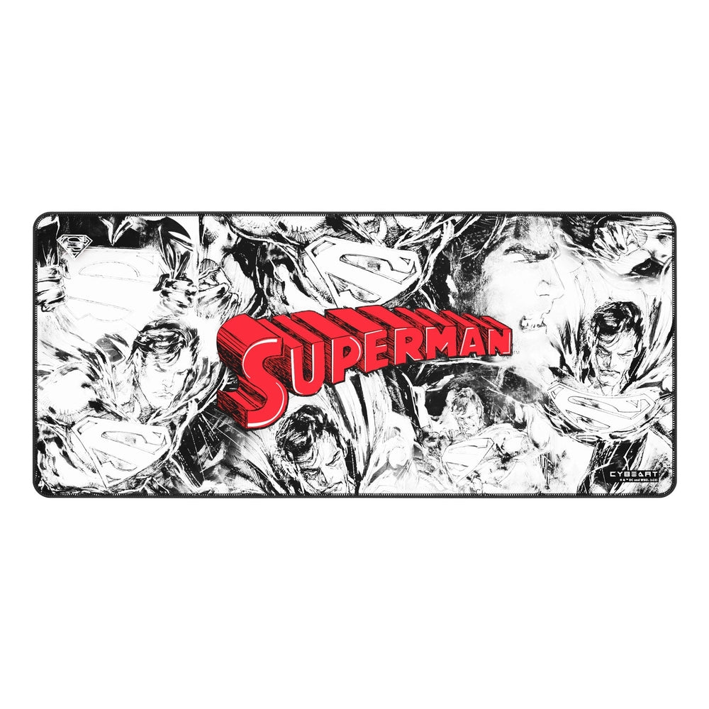 Cybeart | Superman Jim Lee Edition Gaming Desk Mat | Waterproof, Never Slip Base, Stitched Edges, Esports Grade