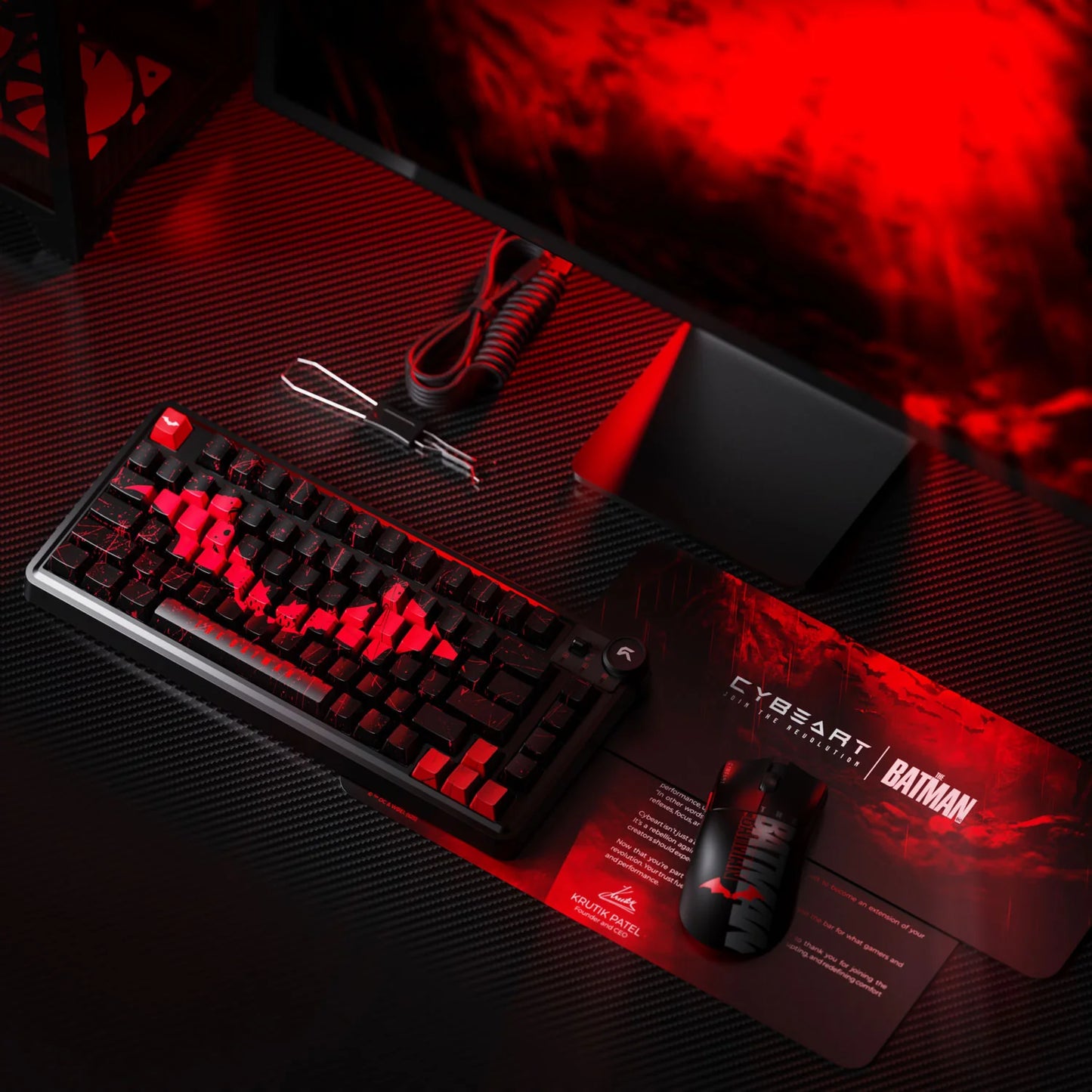 Cybeart Nighthawk 75 The Batman TKL Tri-Mode Wireless RGB Mechanical Keyboard
