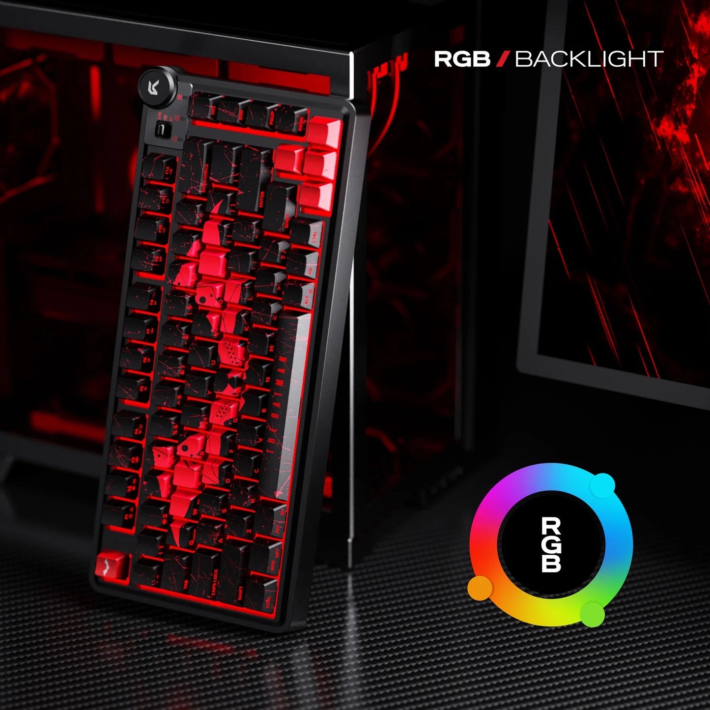 Cybeart Nighthawk 75 The Batman TKL Tri-Mode Wireless RGB Mechanical Keyboard