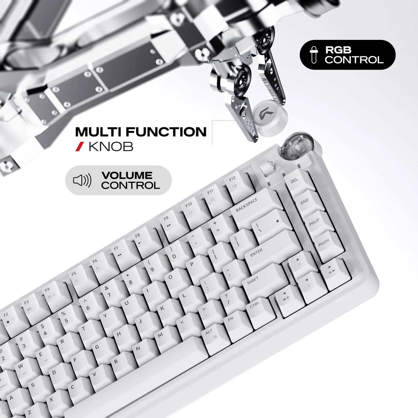 Cybeart Nighthawk 75 TKL Tri-Mode Wireless RGB Mechanical Keyboard