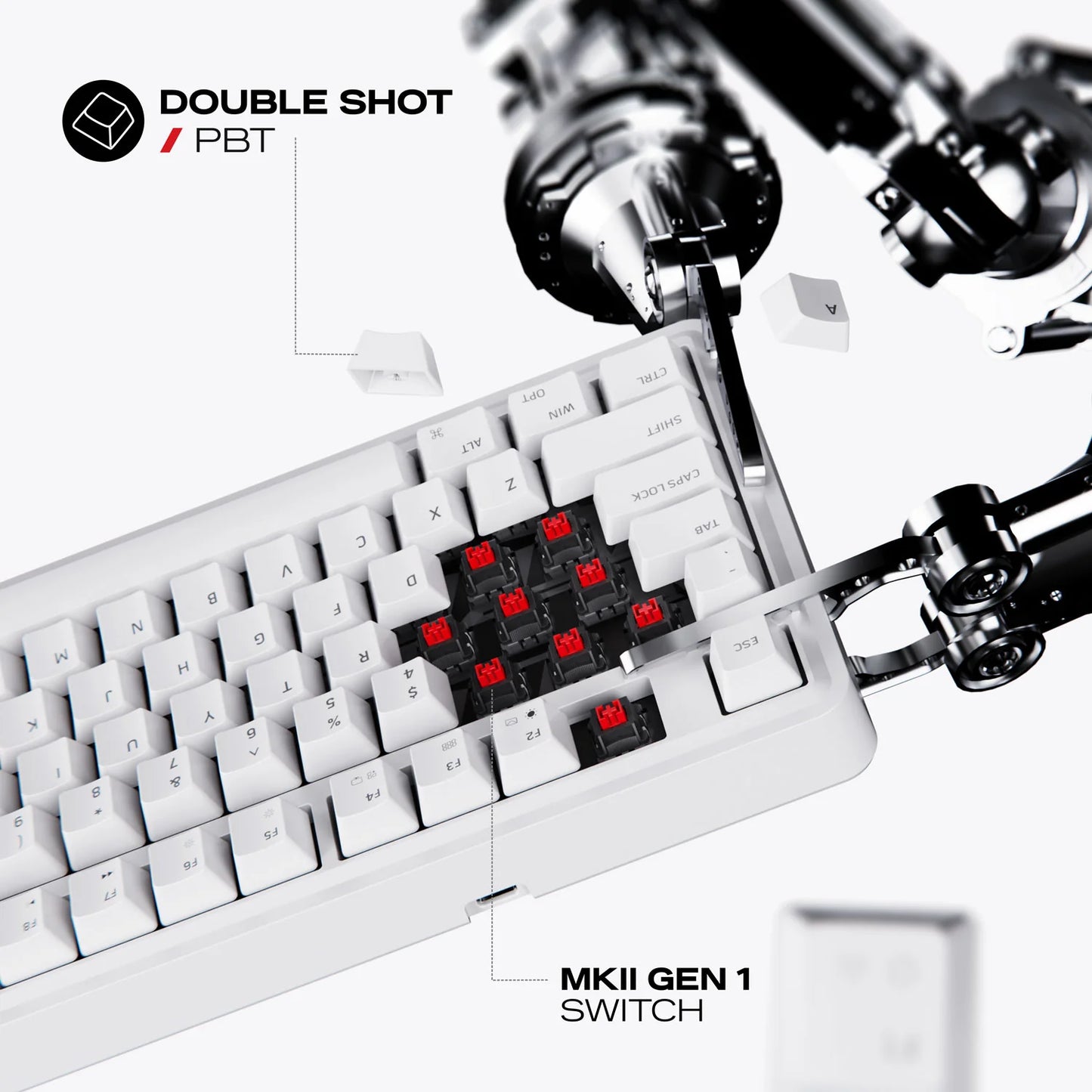 Cybeart Nighthawk 75 TKL Tri-Mode Wireless RGB Mechanical Keyboard