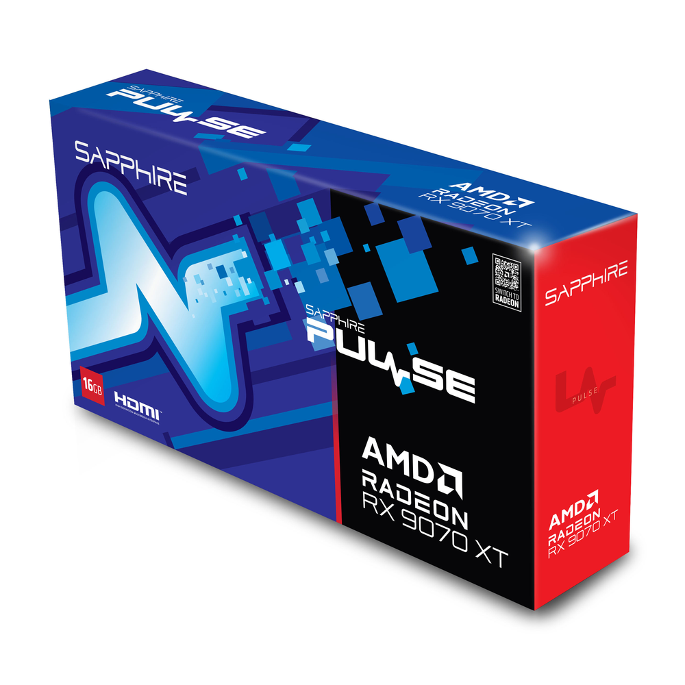 SAPPHIRE PULSE AMD Radeon RX 9070 XT 16GB GDDR6 Graphics Card