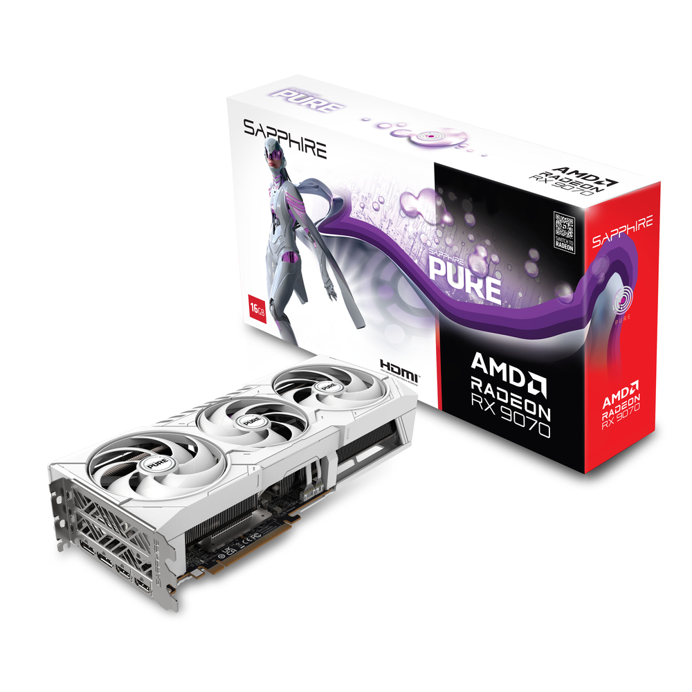 SAPPHIRE PURE AMD Radeon RX 9070 16GB GDDR6 Graphics Card