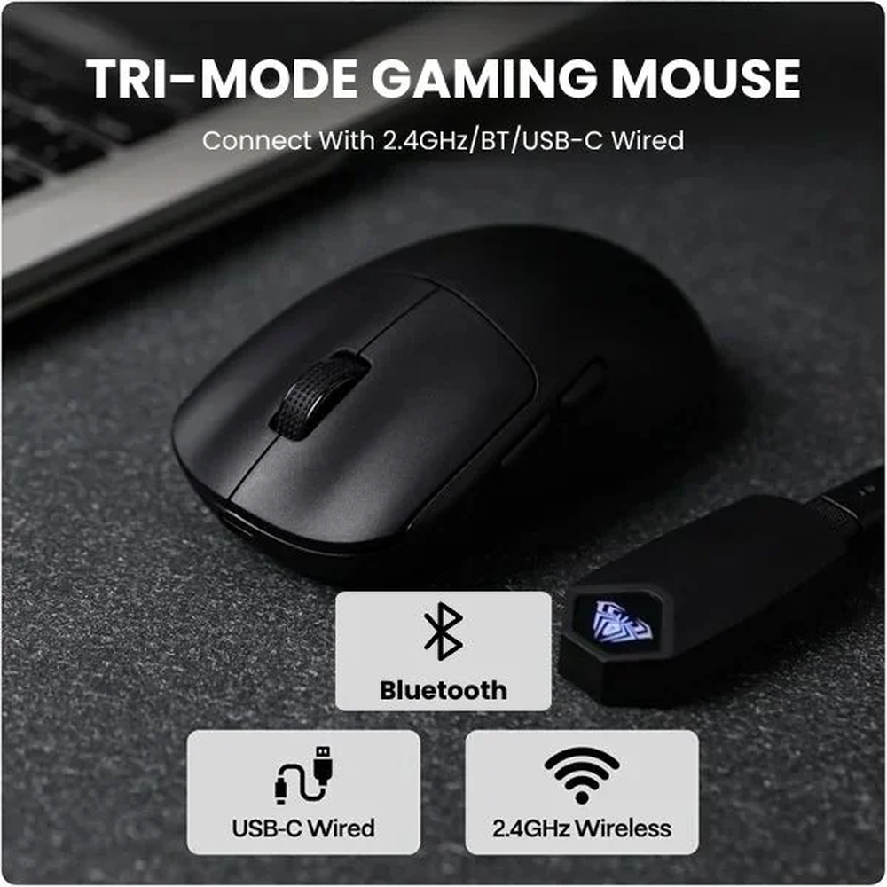 AULA SC800 Tri-Mode Wireless Ultra-Light Gaming Mouse | Black (SC800B)