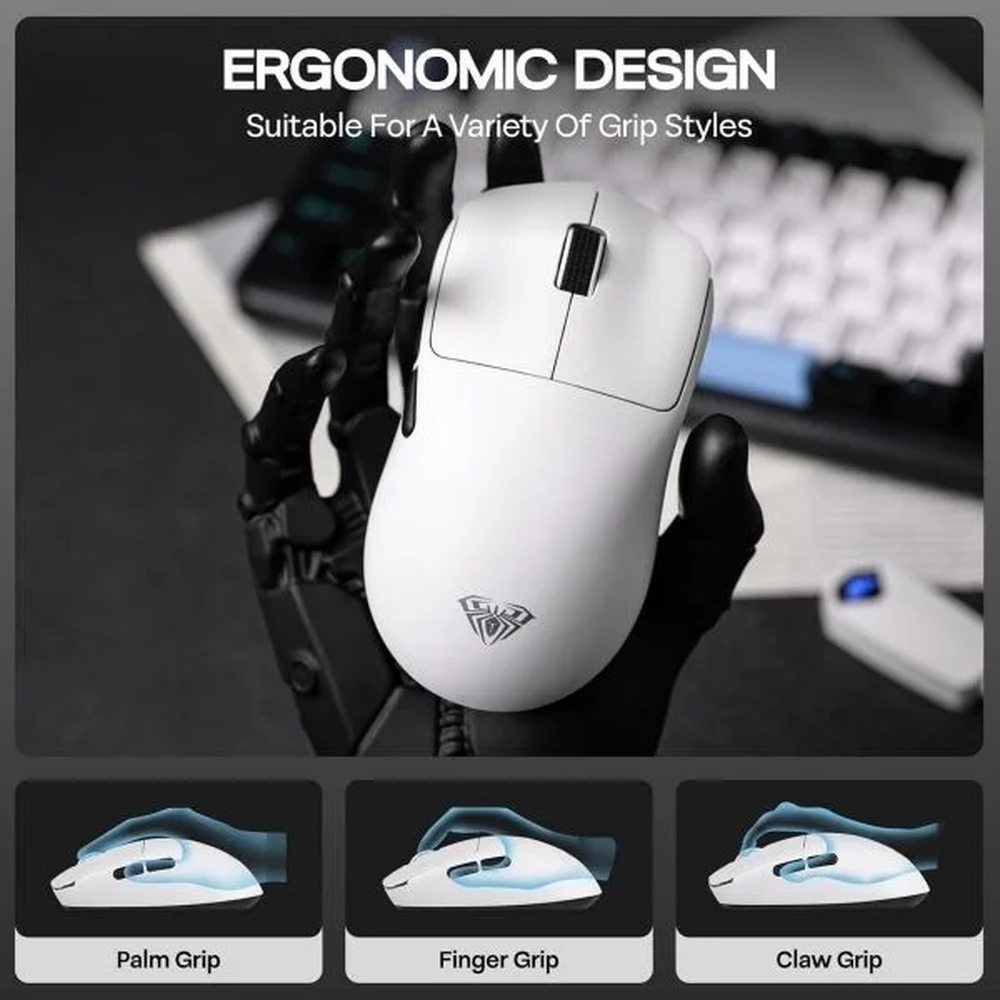 AULA SC800 Tri-Mode Wireless Ultra-Light Gaming Mouse | White (SC800W)