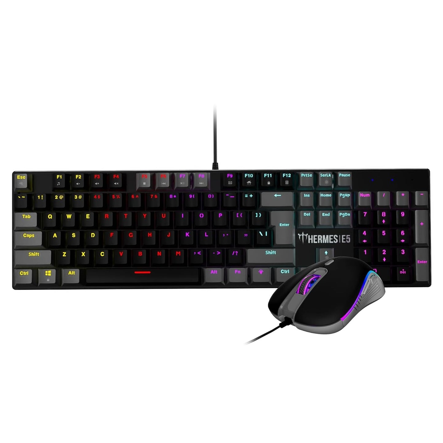 GAMDIAS HERMES E5 2-in-1 Mechanical Gaming Combo (RGB Mechanical Keyboard, 3600 DPI RGB Mouse)