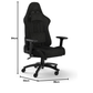 CORSAIR TC100 RELAXED - Fabric Gaming Chair, Black/Black