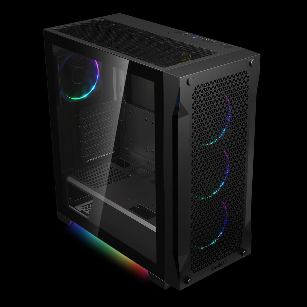 GAMDIAS Athena P1 ARGB ATX Mid Tower Gaming Case (Black)