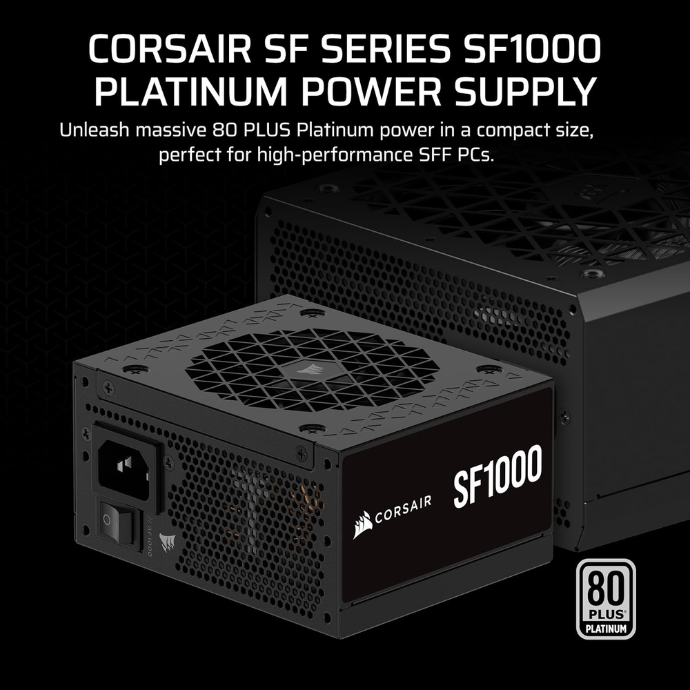 Corsair PSU  SF Series SF1000 80 PLUS Platinum Cybenetics Platinum SFX Power Supply
