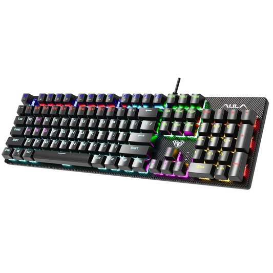AULA S2022B Full Size Wired Mechanical Gaming Keyboard | Black, Blue Switch (S2022B)