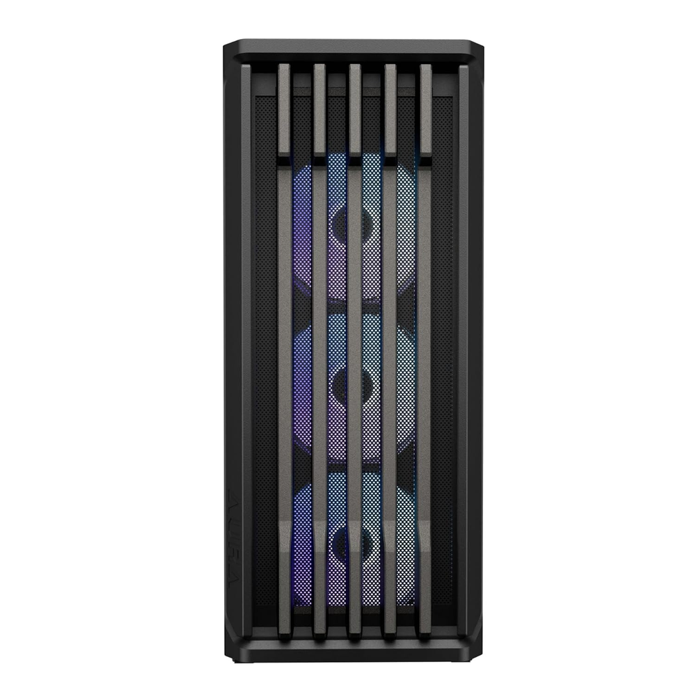 GAMDIAS AURA GC11 ARGB Mid Tower PC Case (Black, Bar Mesh Front, 4×120mm ARGB Fans, ATX Support, 360mm Radiator, Panoramic Tempered Glass)