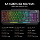 AULA T102 RGB Wired Gaming Keyboard & Mouse Combo | Black Panel, Black Keycaps (T102TB)