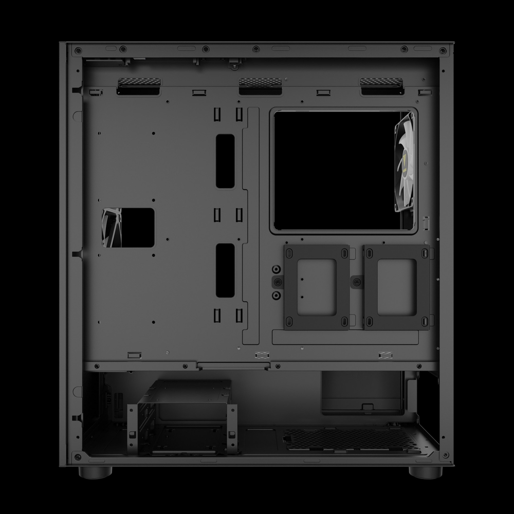 GAMDIAS TALOS E3 MESH ELITE ARGB (E-ATX) Mid Tower PC Case (Black, Mesh Front, 3x ARGB PWM Fans, USB-C)