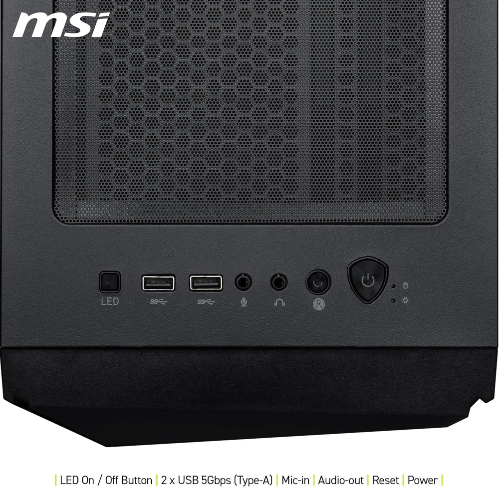 MSI MAG FORGE 130A AIRFLOW Auto RGB ATX Mid Tower PC Case