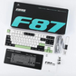 AULA F87 75% Tri-Mode Wireless Mechanical Gaming Keyboard | Green White, Gray Wood Switch (F87GW)
