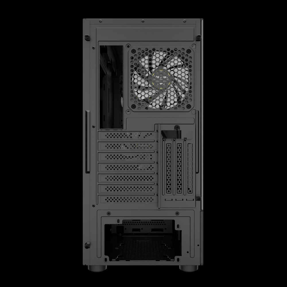 GAMDIAS TALOS E3 MESH ELITE ARGB (E-ATX) Mid Tower PC Case (Black, Mesh Front, 3x ARGB PWM Fans, USB-C)