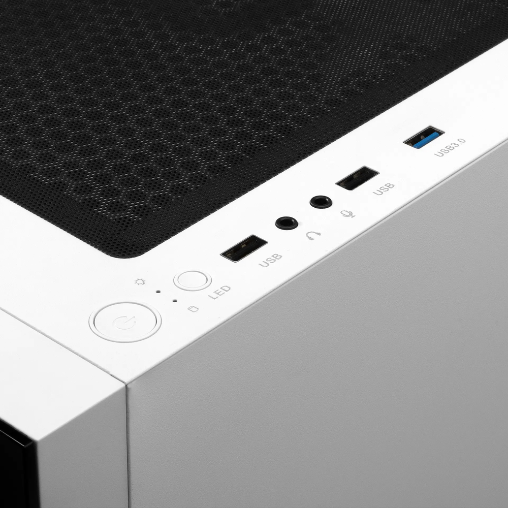 GAMDIAS TALOS E3 WH ARGB Mid Tower PC Case (White, Tempered Glass Front & Side, 3×120mm ARGB Fans, ATX Support, 360mm Radiator)