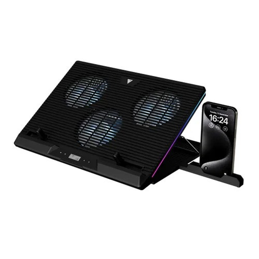 GAMDIAS Aether M1 RGB Laptop Cooling Pad (3×120mm Fans, up to 19")