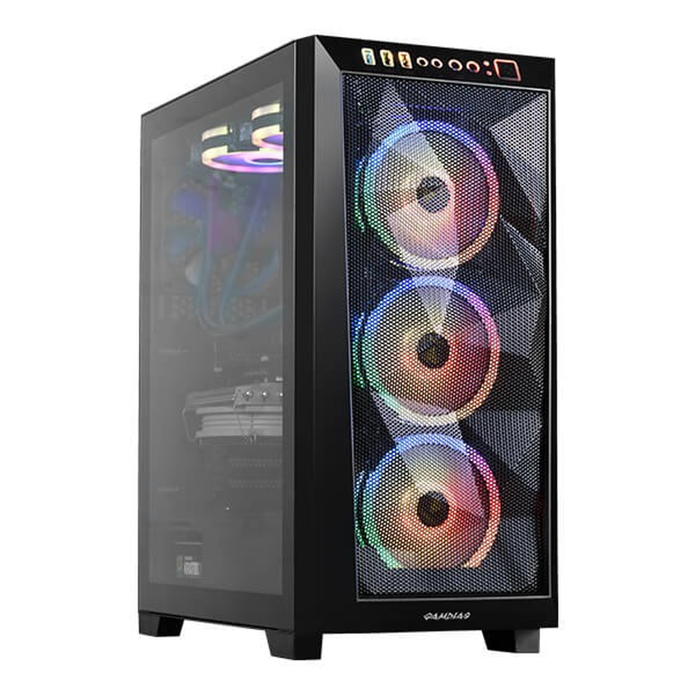 GAMDIAS Athena M1 Elite ARGB Mid Tower Gaming Case (Black)