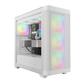 GAMDIAS ATHENA M3 WH ARGB E-ATX Mid Tower Gaming Case (White, Mesh Front, 4 ARGB Fans)