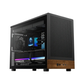GAMDIAS ATHENA M4M WOOD Micro Tower PC Case (M-ATX, Mesh Front, Real Wood Accent, 3x 120mm Fans, USB-C)