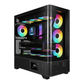 GAMDIAS ATLAS P2 CG ARGB ATX Mid Tower Gaming Case (Black, 270° Curved Glass, Built-in Monitor, 4x120mm ARGB Fans,