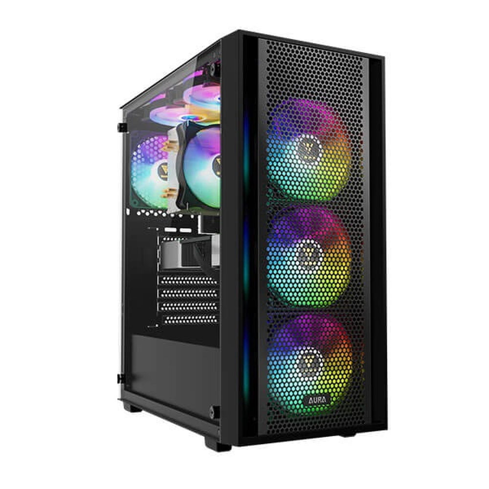 GAMDIAS AURA GC2 Elite V2 ARGB ATX Mid Tower Gaming Case (Black)