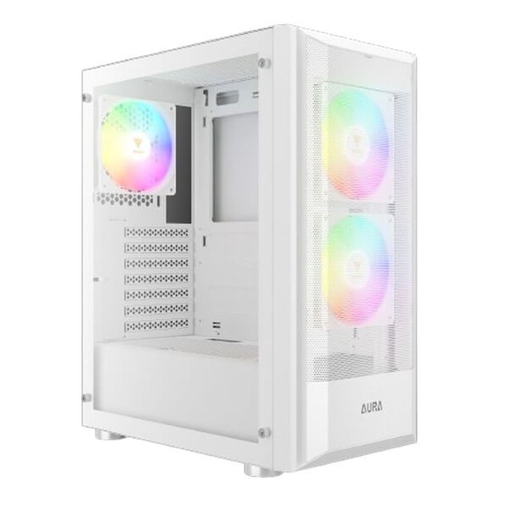 GAMDIAS AURA GC6 WH ARGB ATX Mid Tower Gaming Case (White)