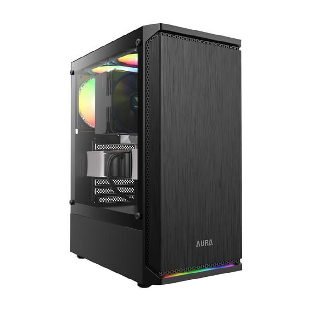 GAMDIAaS AURA GC8 ARGB ATX Mid Tower Gaming Case (Black)
