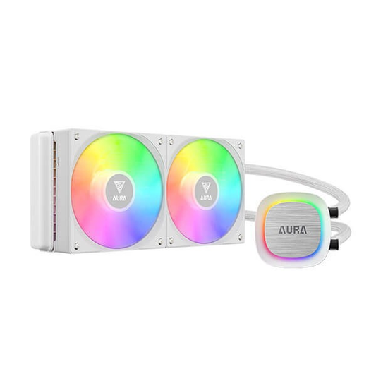 GAMDIAS AURA GL240 V2 WH ARGB 240mm CPU Liquid Cooler (White)