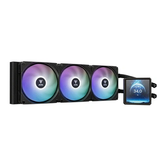 GAMDIAS AURA GL360 LCD ARGB 360mm CPU Liquid Cooler (Black)
