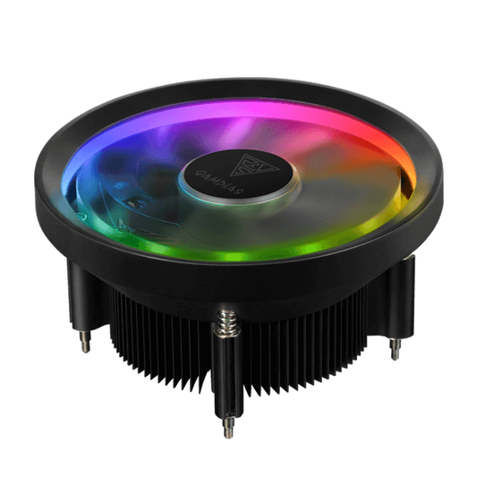 GAMDIAS BOREAS E1L-010 RGB 90mm Low-Profile CPU Air Cooler (Black)