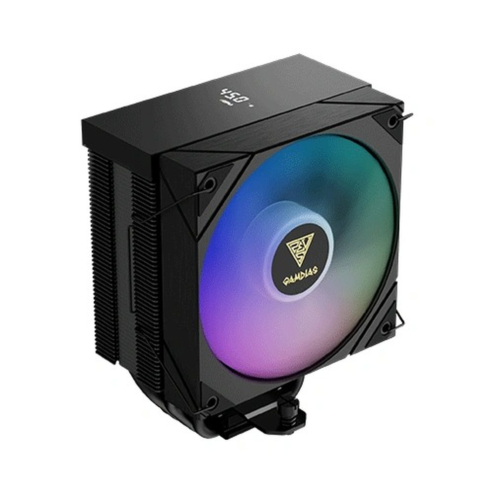GAMDIAS BOREAS M2-51D ARGB 120mm CPU Air Cooler (Black, Digital Display)