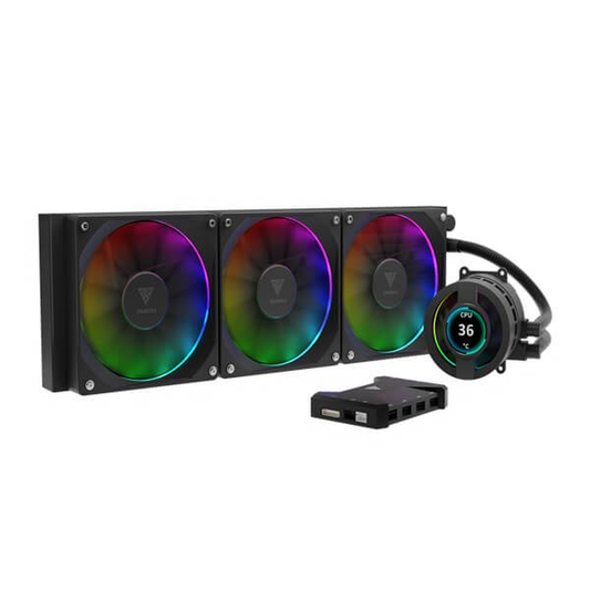GAMDIAS CHIONE P3-360U ARGB 360mm CPU Liquid Cooler (LCD)