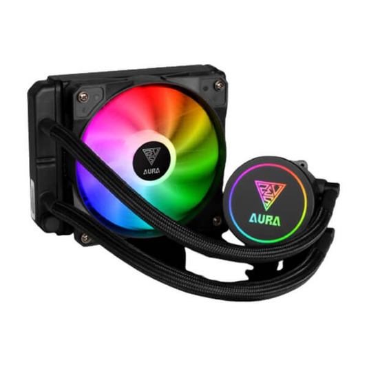 GAMDIAS AURA GL120 RGB CPU Liquid Cooler (Black)