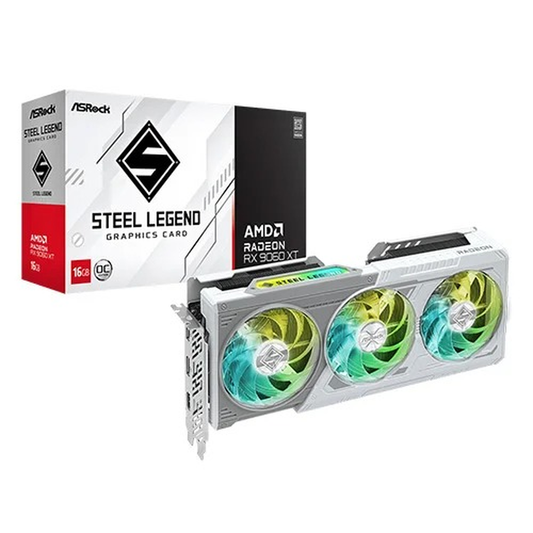 ASRock Radeon RX 9060 XT Steel Legend OC 16GB Graphics Card