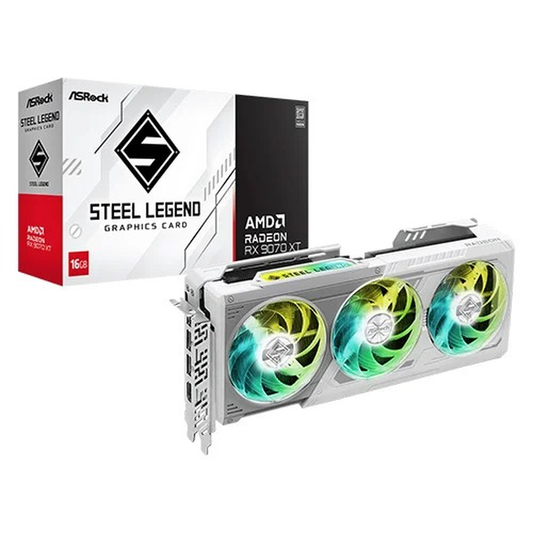 ASRock Radeon RX 9070 XT Steel Legend 16GB Graphics Card