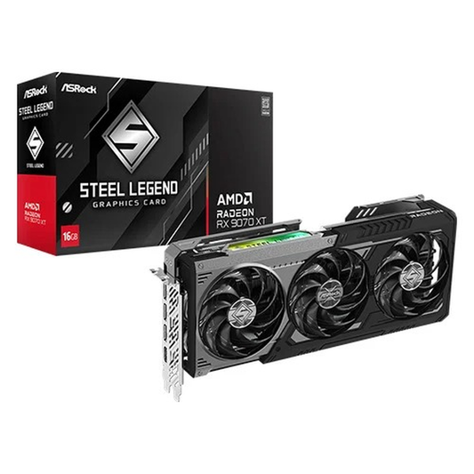 ASRock Radeon RX 9070 XT Steel Legend Dark 16GB Graphics Card