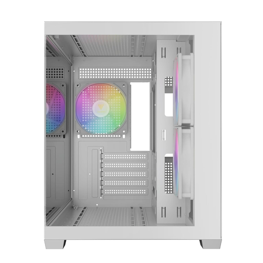 GAMDIAS AURA GC10M V2 WH ARGB Micro-Tower Gaming Case (White)