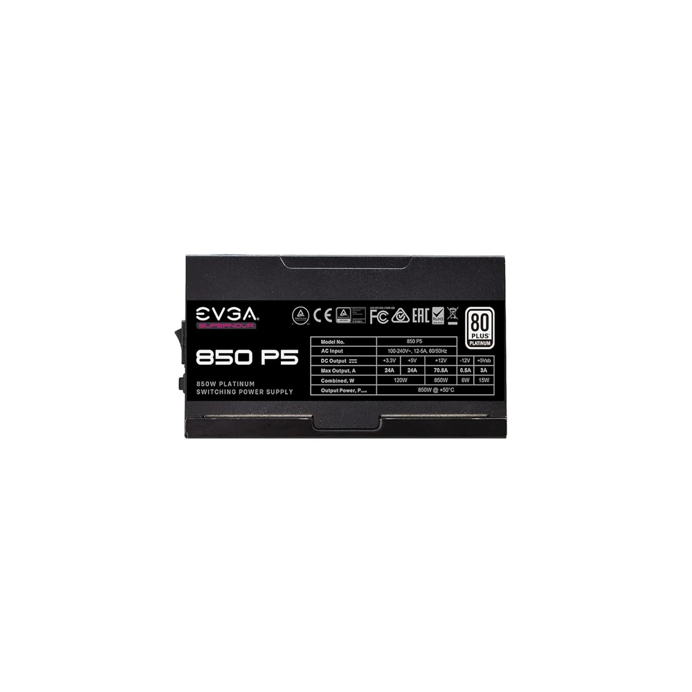 EVGA SuperNOVA 850 P5 850W 80+ Platinum Fully Modular ATX Power Supply