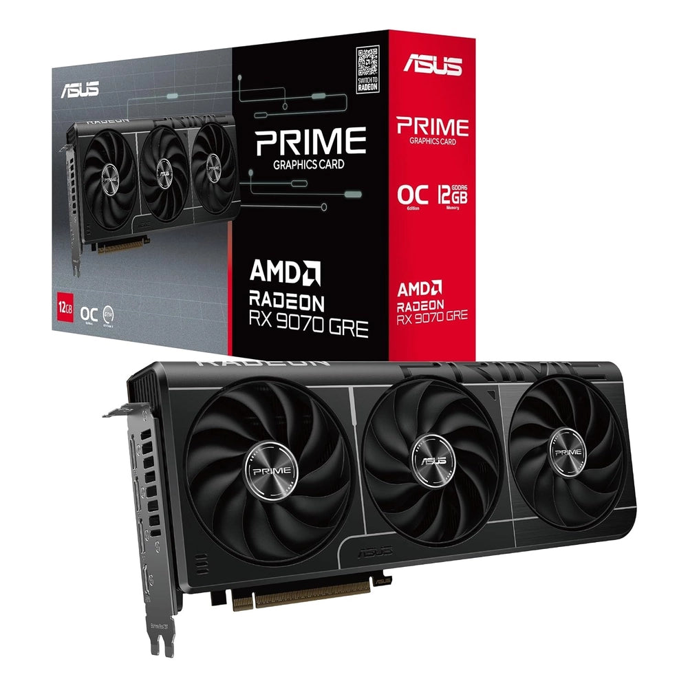 ASUS Prime Radeon RX 9070 GRE EVO OC 12GB GDDR6 SFF-Ready Graphics Card