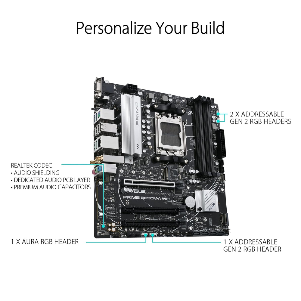 ASUS PRIME B650M-A WIFI II mATX Motherboard