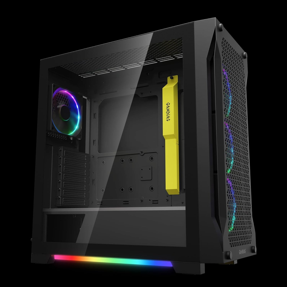 GAMDIAS Athena P1 ARGB ATX Mid Tower Gaming Case (Black)