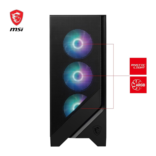 MSI MAG FORGE 321R AIRFLOW ARGB ATX Mid Tower PC Case