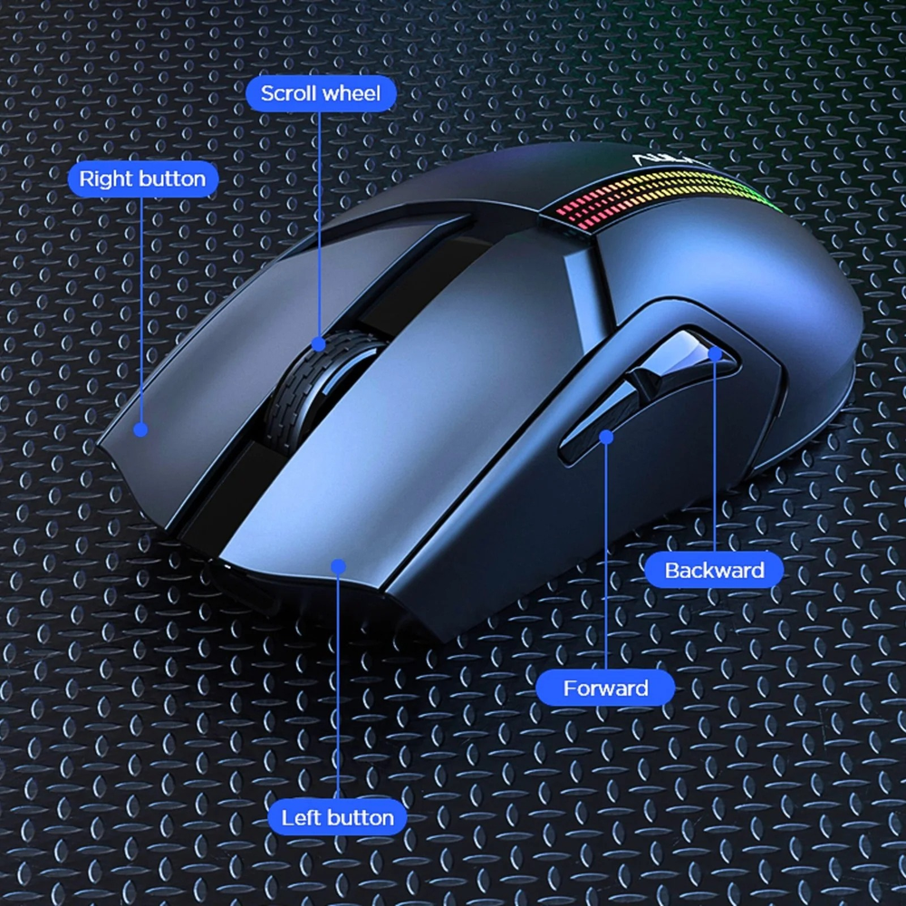 AULA F813 Dual-Mode Wireless RGB Gaming Mouse | Black (F813)
