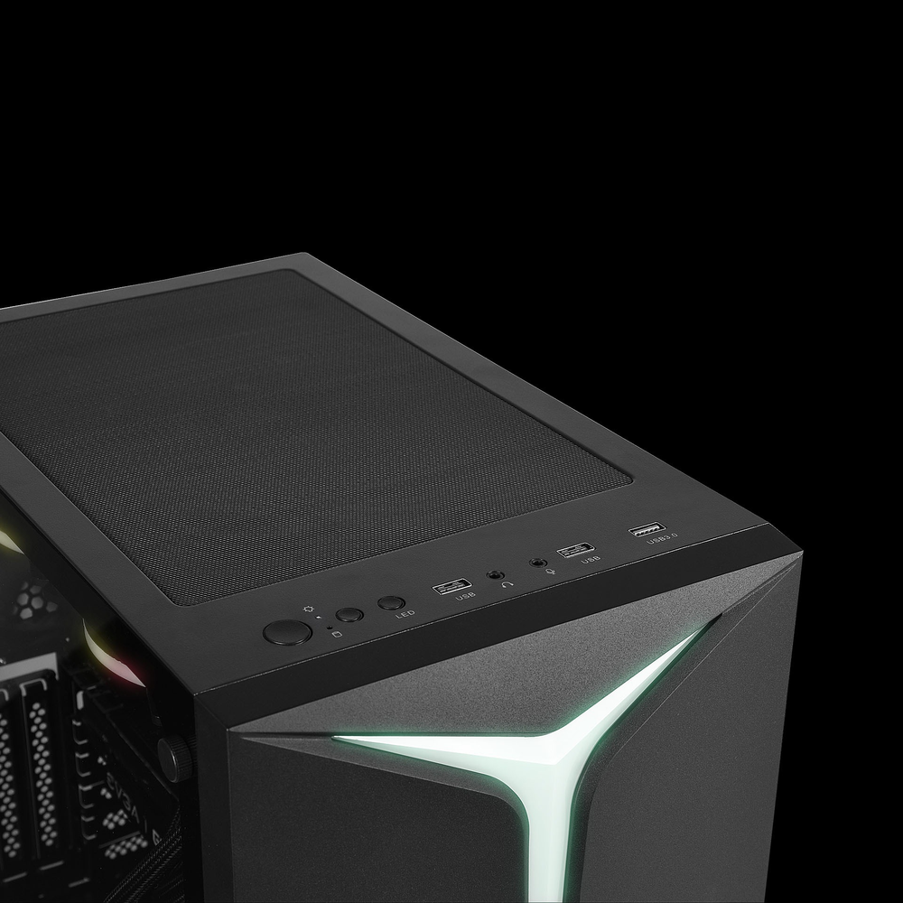 GAMDIAS Argus E2 Elite ARGB Mid Tower Gaming Case (Black)