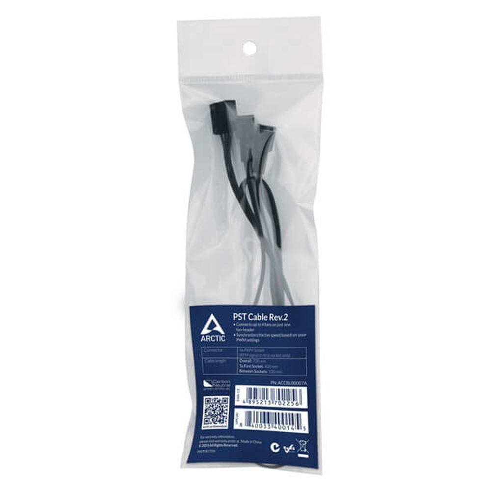 ARCTIC 4-Pin PWM Fan Splitter Cable (Black)